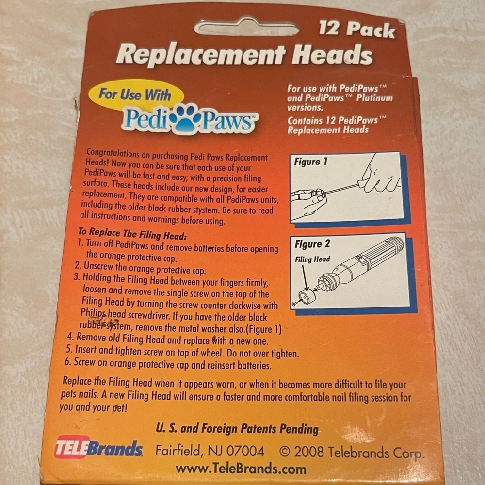 Pedi Paws 12 Pack Replacement Heads